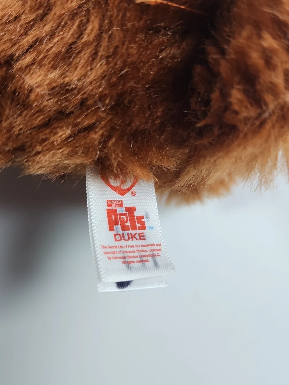 Ty Beanie Babies DUKE The Secret Life of Pets Brown Dog Beanbag plush 8